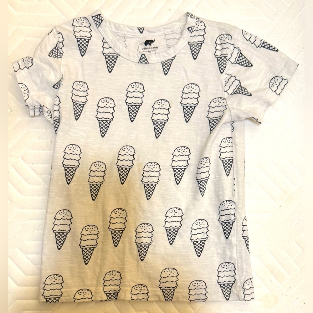 Monica + Andy Ice Cream Print Kids Top | Sz 6/7